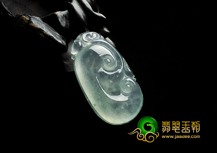 冰种晴水缅甸翡翠A货如意挂件