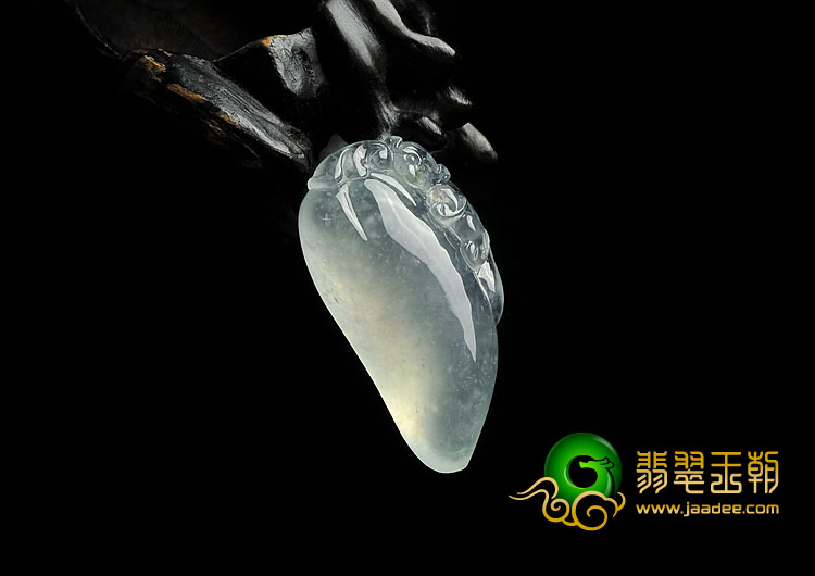 冰种晴水缅甸翡翠A货福瓜挂件