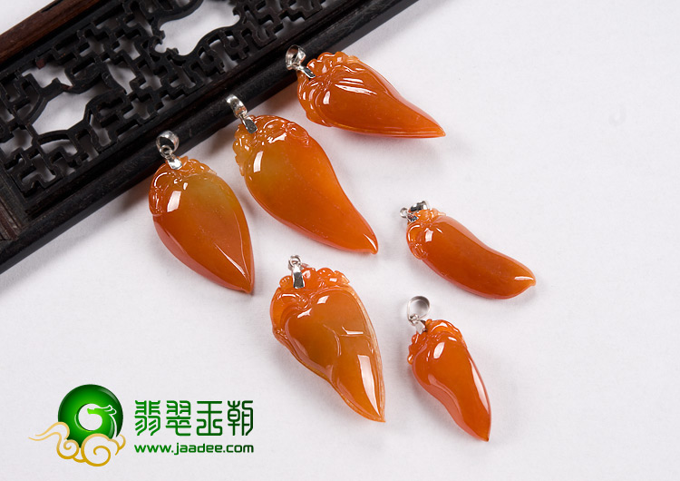 糯冰种红黄缅甸翡翠A货福瓜挂件（一批走）