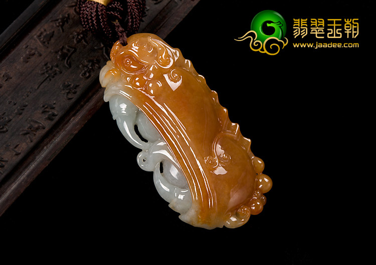 糯冰种红黄翡缅甸翡翠A货辟邪手玩件