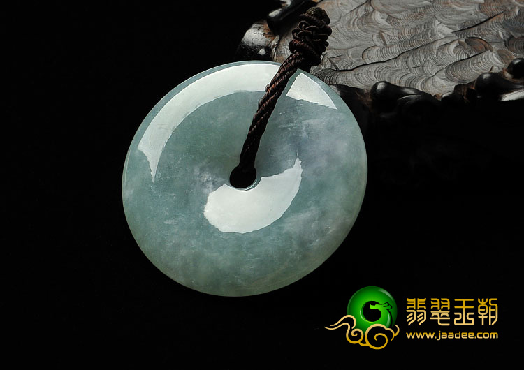 糯冰种晴水缅甸翡翠A货平安扣挂件