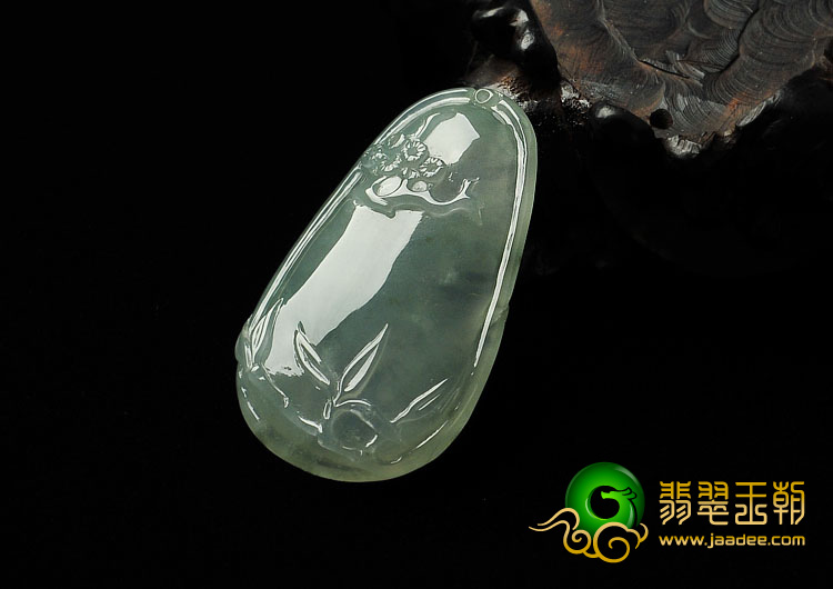冰种晴水缅甸翡翠A货节节高挂件