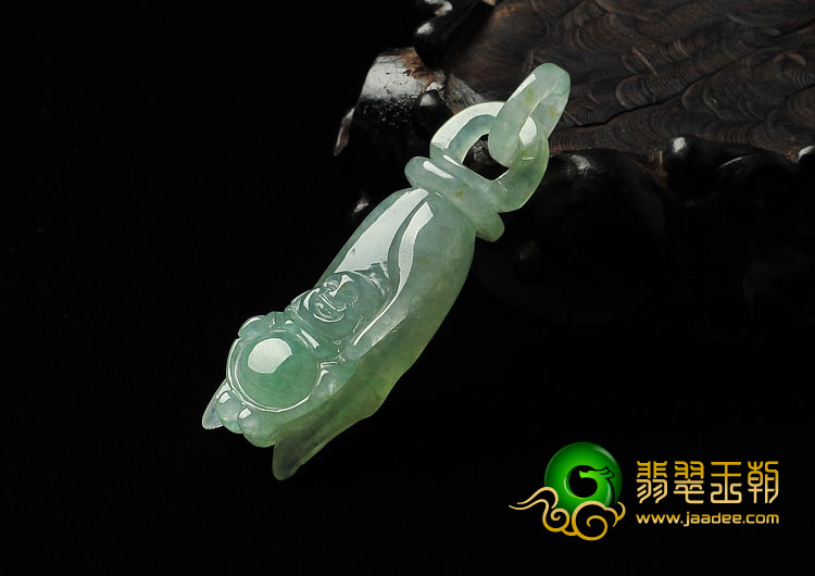 冰种晴水缅甸翡翠A货佛手挂件
