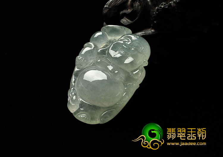 冰种缅甸翡翠A货逍遥佛挂件