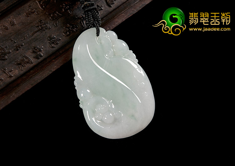 糯冰种飘花缅甸翡翠A货如意挂件