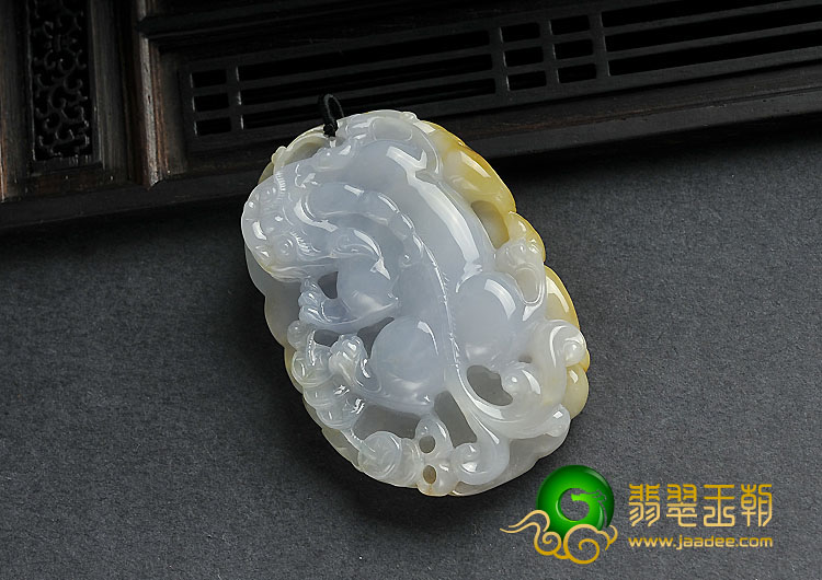 feicui糯冰种紫罗兰黄翡缅甸翡翠A货貔貅如意挂件
