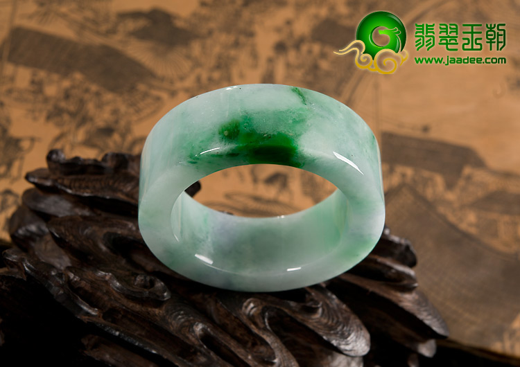 糯冰种飘翠缅甸翡翠A货挂环挂件