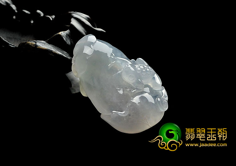 冰种晴水缅甸翡翠A货连年进财挂件