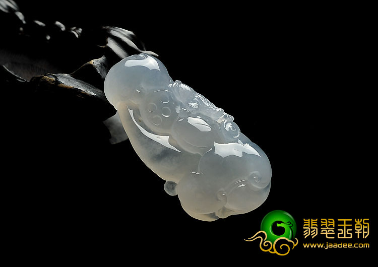 冰种晴水缅甸翡翠A货连年进财挂件