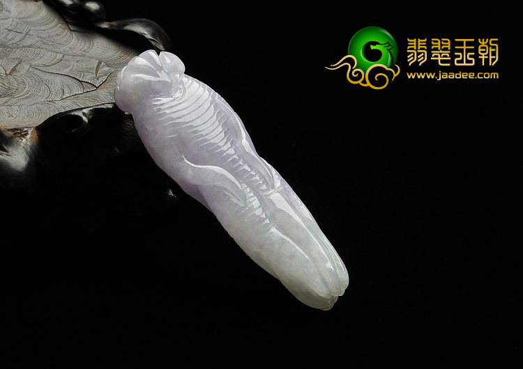 糯冰种淡紫罗兰缅甸翡翠A货人生如意挂件