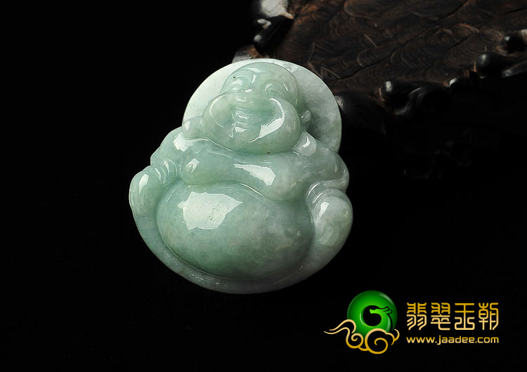 糯冰种晴水缅甸翡翠A货玉佛挂件