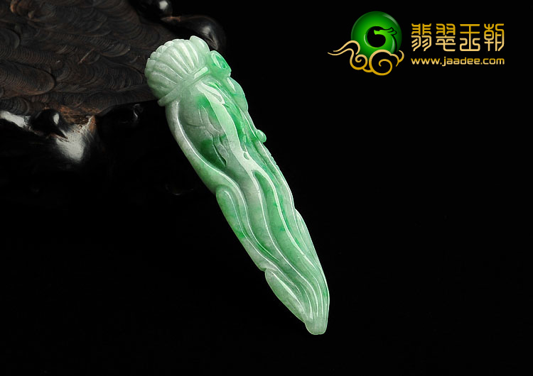 糯冰种飘翠缅甸翡翠A货人生如意挂件