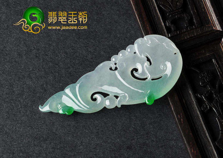 冰种飘翠缅甸翡翠A货仿古凤挂件
