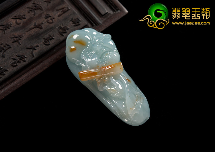 糯冰种飘红黄翡缅甸翡翠A货罗汉挂件