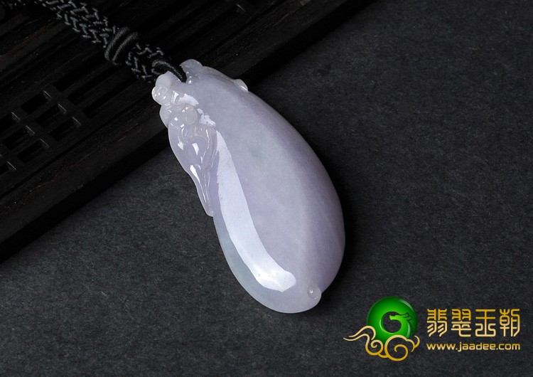 糯冰种紫罗兰缅甸翡翠A货福瓜挂件
