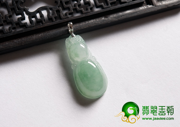 冰种飘花缅甸翡翠A货福禄寿挂件
