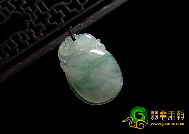 冰种飘花缅甸翡翠A货平安福挂件