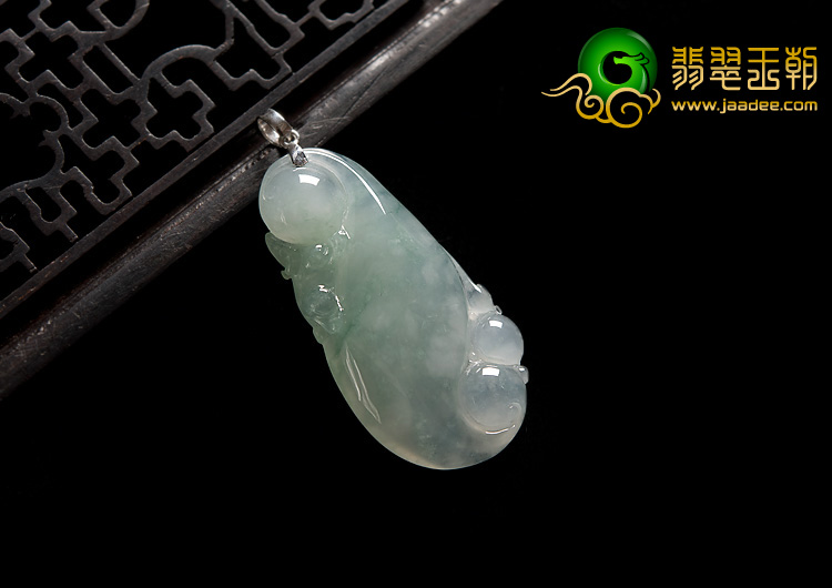 冰种飘花缅甸翡翠A货有求必应挂件