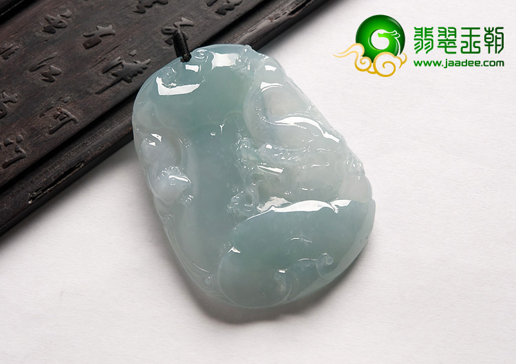 糯冰种晴水缅甸翡翠A货龙行如意挂件