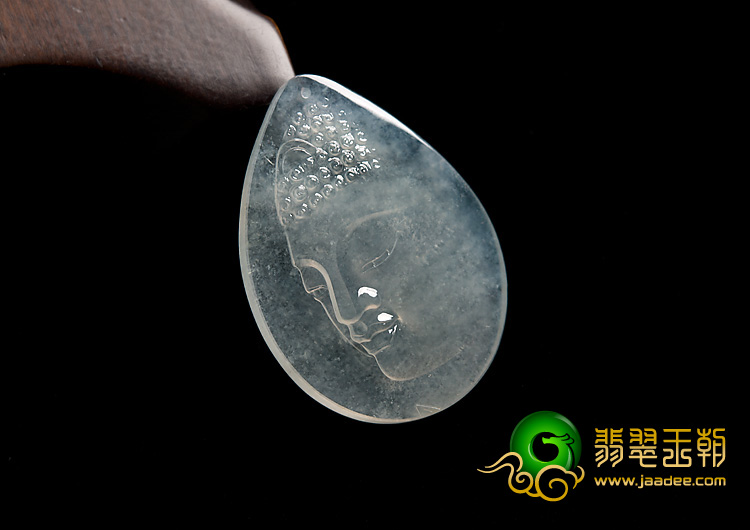 冰玻种缅甸翡翠A货释迦佛挂件