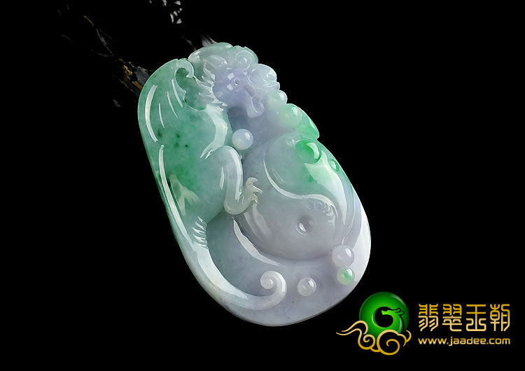 糯冰种春带彩缅甸翡翠A货福寿如意手玩件