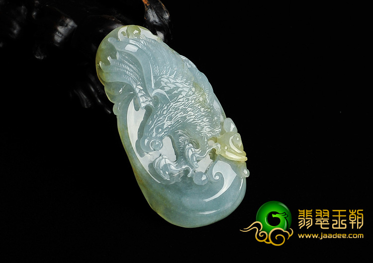 糯冰种晴水缅甸翡翠A货大展宏图挂件