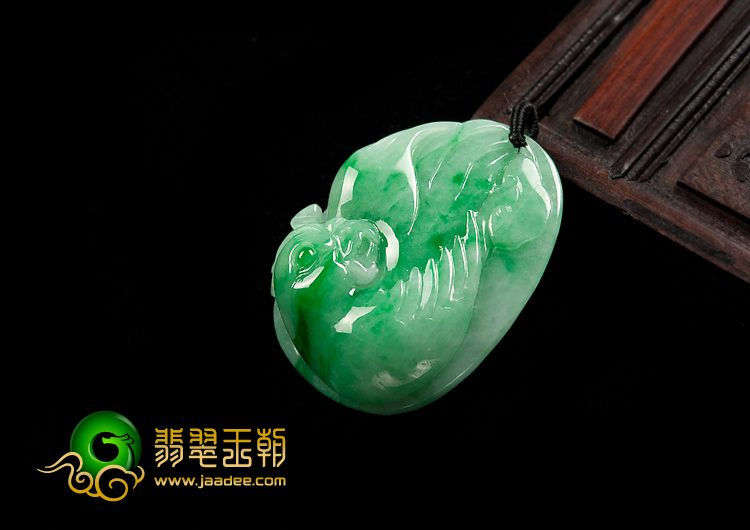 糯冰种飘翠缅甸翡翠A货英明神武挂件