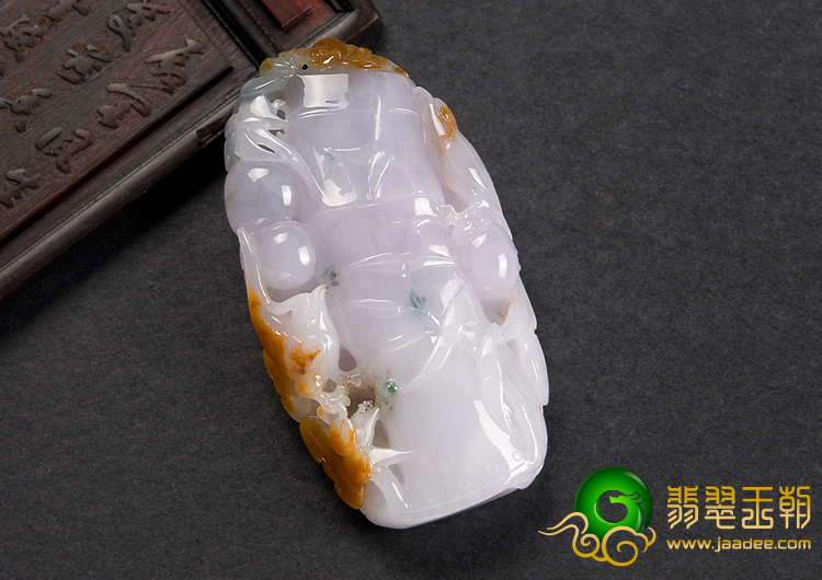 糯冰种三彩缅甸翡翠A货节节高升挂件