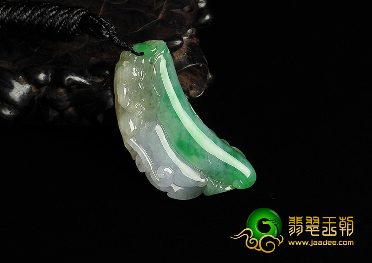 冰种翠色缅甸翡翠A货四季如意挂件