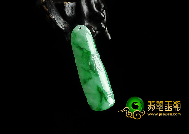 冰种飘翠缅甸翡翠A货节节高挂件