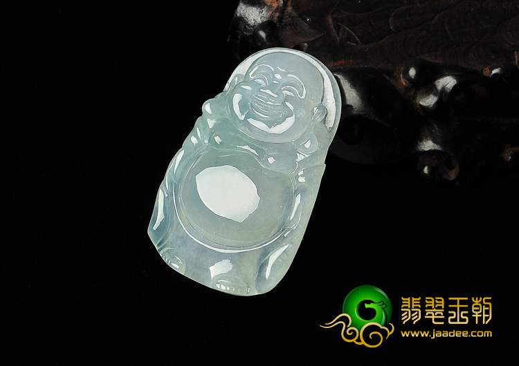 冰种晴水缅甸翡翠A货玉佛挂件