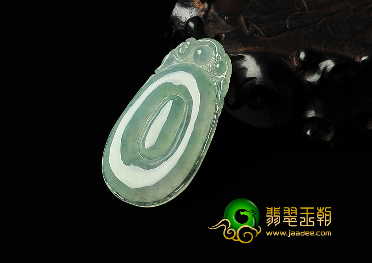 冰种晴水缅甸翡翠A货福在眼前挂件