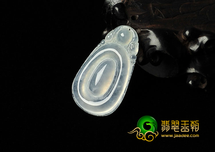 冰玻种缅甸翡翠A货福在眼前挂件