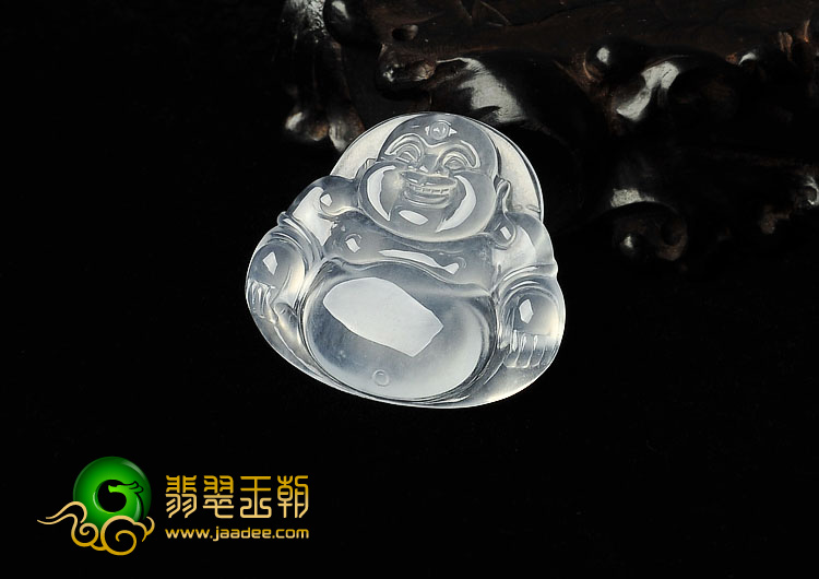 冰玻种缅甸翡翠A货玉佛挂件