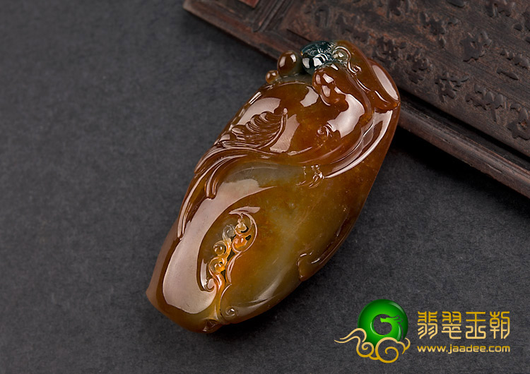 糯冰种褐红翡蓝水缅甸翡翠A货英明神武挂件