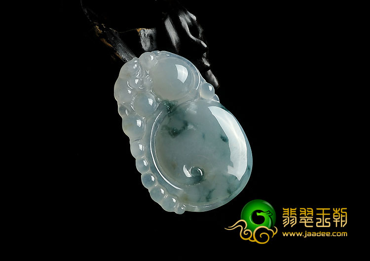 冰种飘花缅甸翡翠A货福禄寿挂件