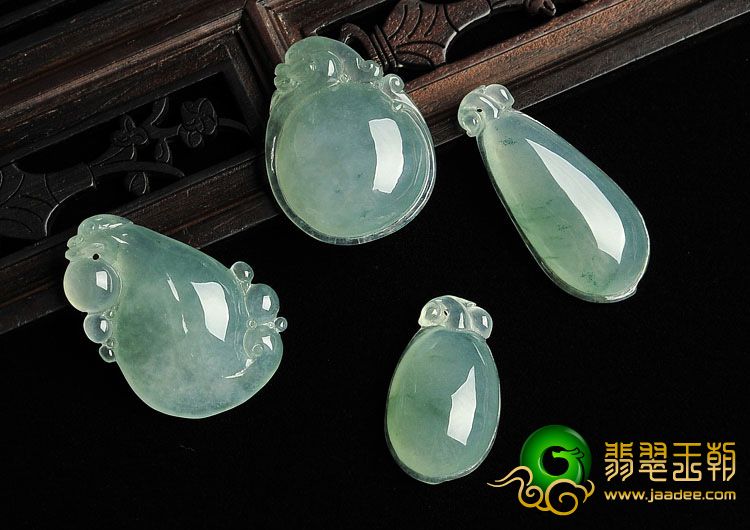 冰种晴水缅甸翡翠A货如意福瓜挂件（单价）