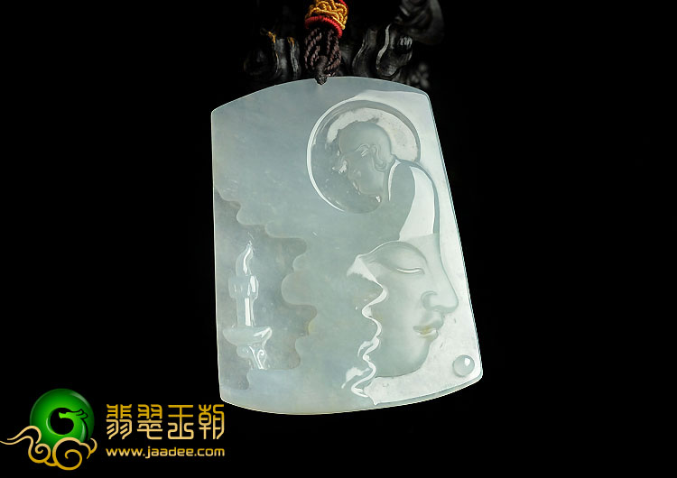 冰种晴水缅甸翡翠A货色即是空挂件
