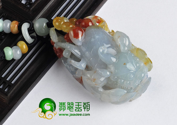 冰种红黄翡缅甸翡翠A货富甲天下手玩件