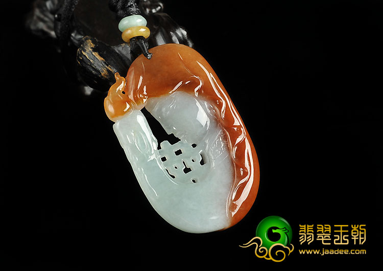 糯冰种红黄翡缅甸翡翠A货洞房花烛挂件