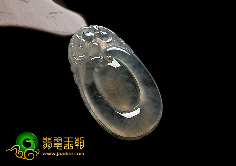 冰玻种缅甸翡翠A货福在眼前挂件