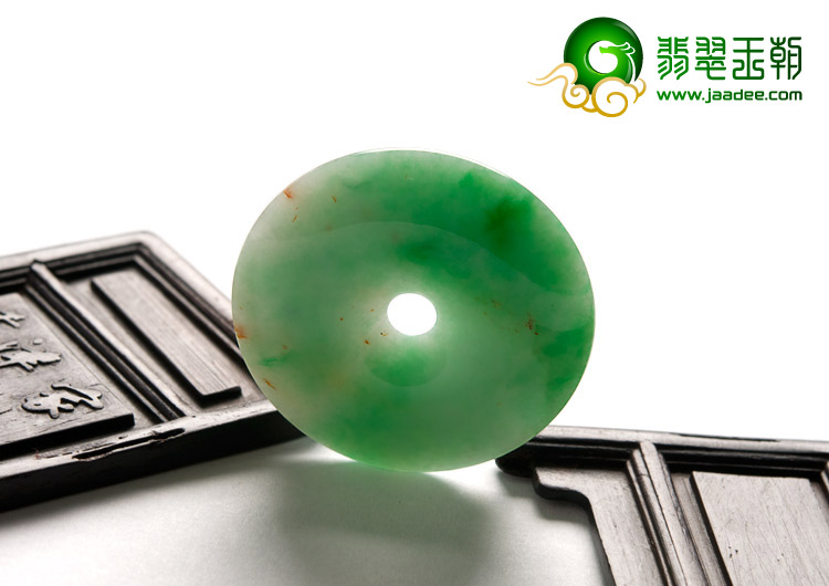 糯冰种飘翠缅甸翡翠A货平安扣挂件