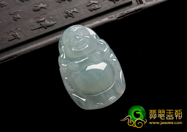 冰种晴水缅甸翡翠A货玉佛挂件