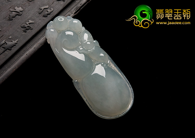 冰种晴水缅甸翡翠A货福禄寿挂件