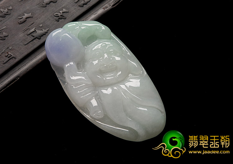 糯冰种晴水紫罗兰缅甸翡翠A货玉佛挂件