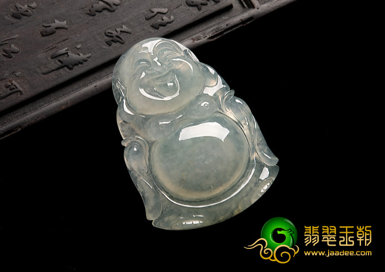 冰种淡晴水缅甸翡翠A货玉佛挂件