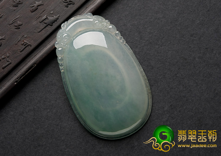 冰种晴水缅甸翡翠A货福在眼前挂件