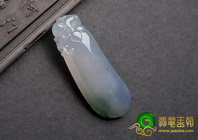 冰种紫罗兰缅甸翡翠A货福瓜挂件
