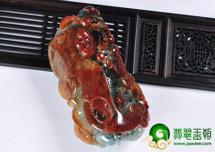 糯冰种褐红翡缅甸翡翠A货事事如意手玩件