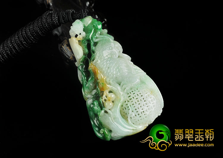 糯冰种三彩缅甸翡翠A货英明神武挂件